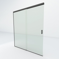 Glazen douche schuifdeur | Gun metal