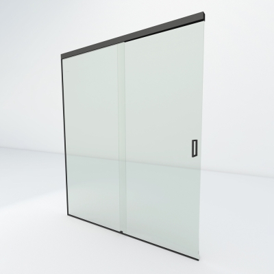 Glazen douche schuifdeur | Gun metal