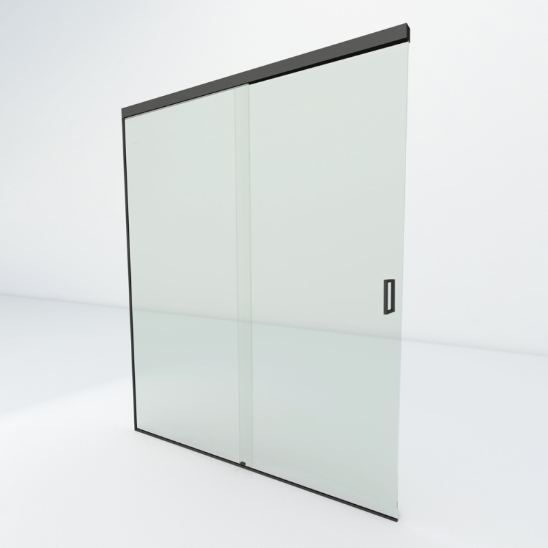 Glazen douche schuifdeur | Gun metal
