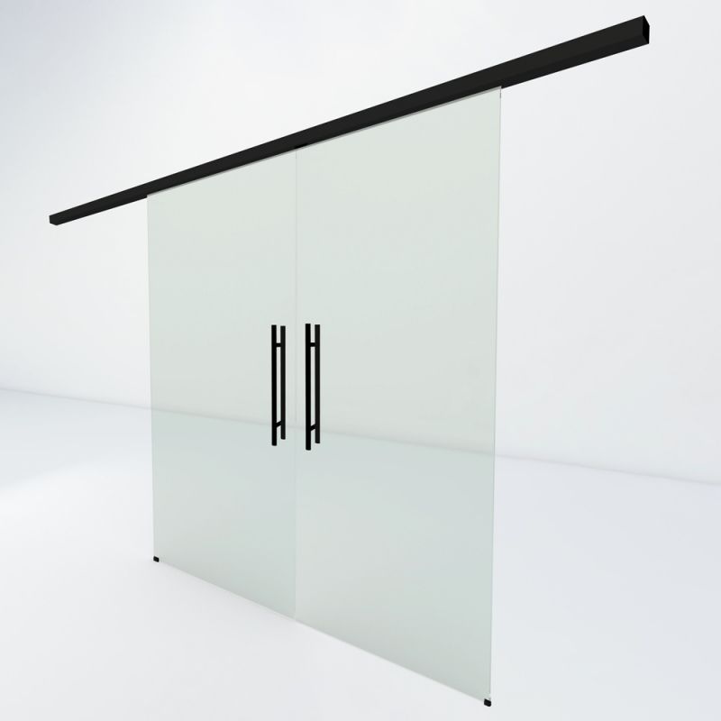 Dubbele schuifdeur | Zwart