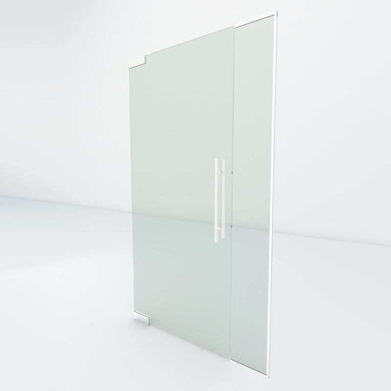 Glazen taatsdeur met zijpaneel | Wit
